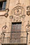 Balcony of the Casa de las Muertes, Salamanca, Spain.