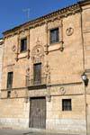 View of the facade of the Casa de las Muertes, Salamanca, Spain.