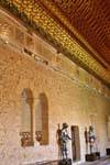 Room of the Galley, armor and frieze Mudejar plasterwork, Alcazar, Segovia, Spain.