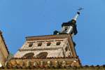 Bell tower of the Iglesia San Martin, Segovia, Spain.
