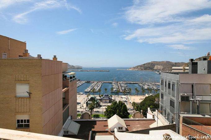 View of the harbor and the bay of Cartagena - Spain