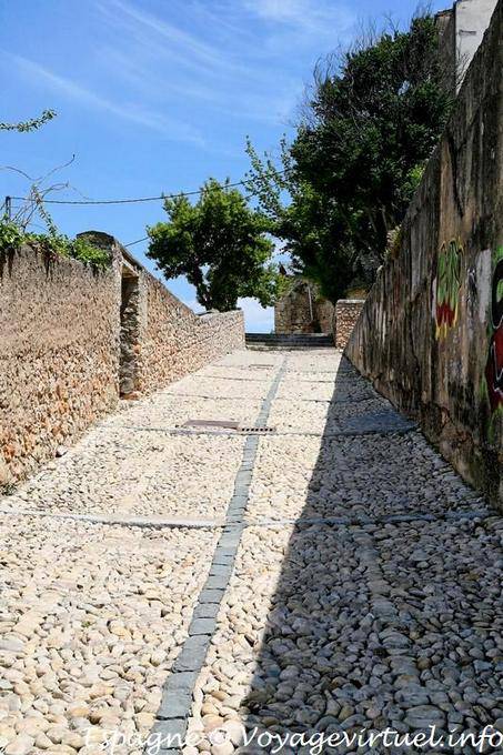 Cuenca, small cobblestone street - Spain