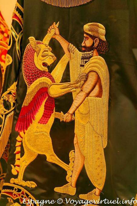 Lorca, Museo San Domingo Admata, detail of the embroidery of a coat - Spain