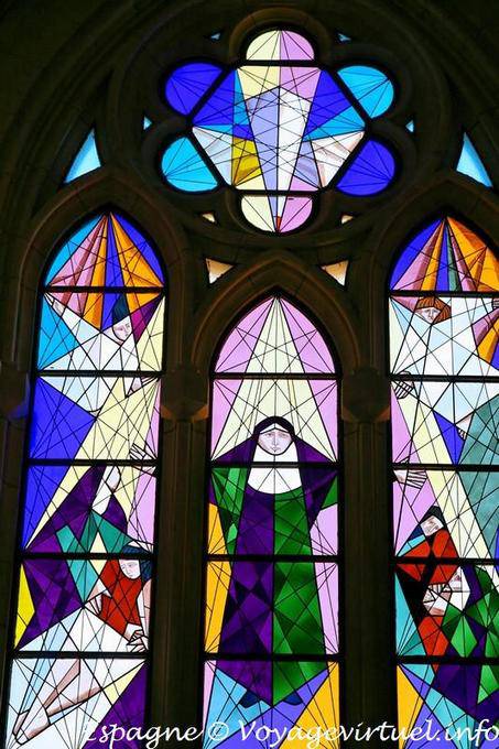 Madrid cathedral modern window (Santa María la Real de la Almudena) - Spain