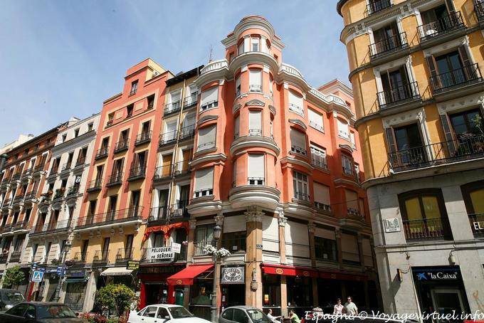 Calle Felipe III, Calle Mayor, rotunda angle, Madrid - Spain