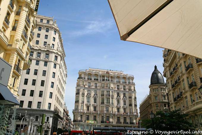 Madrid, parasol on the Gran Via - Spain