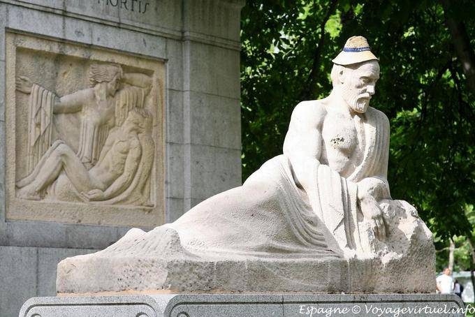 Madrid, Parque del Buen Retiro, straw hat - Spain