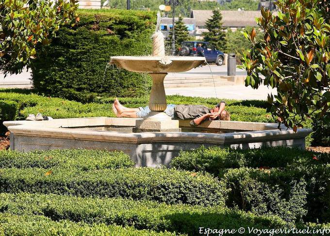 Madrid, Plaza de Oriente, warrior rest - Spain