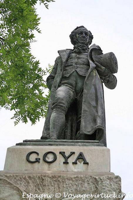 Goya statue in front of the Prado Museum, Madrid - Spain