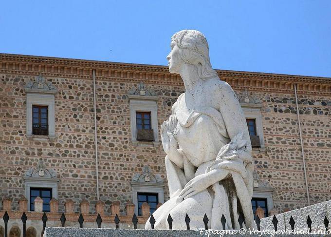 Toledo, statue behind the Alcazar - Spain