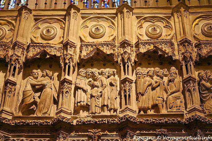 Toledo Cathedral, close up of sculptures - Spain