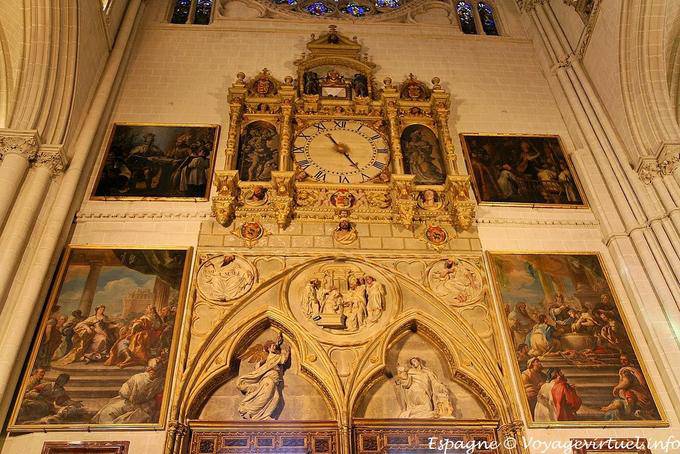 Toledo Cathedral, clock and paintings - Spain