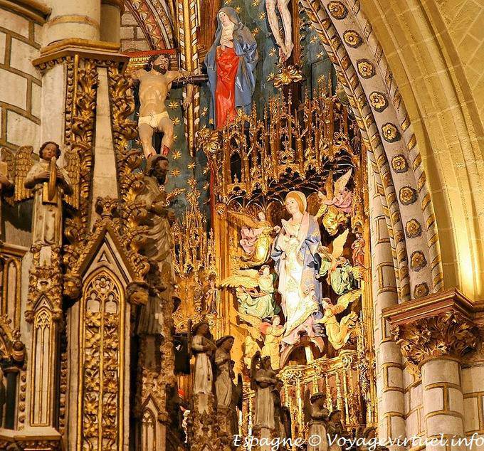 Toledo Cathedral, Virgin and multicolored angels - Spain
