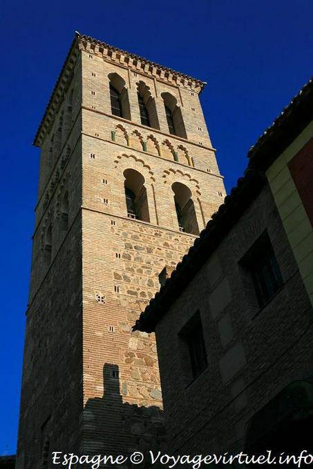 Toledo, bell tower of the Iglesia Santo Tome - Spain