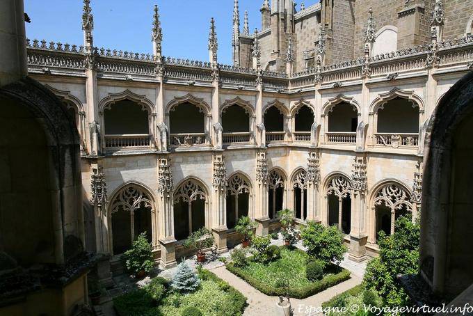 Inside cloister garden view from the first floor, Monastery of St. John of the Kings, Toledo - Spain