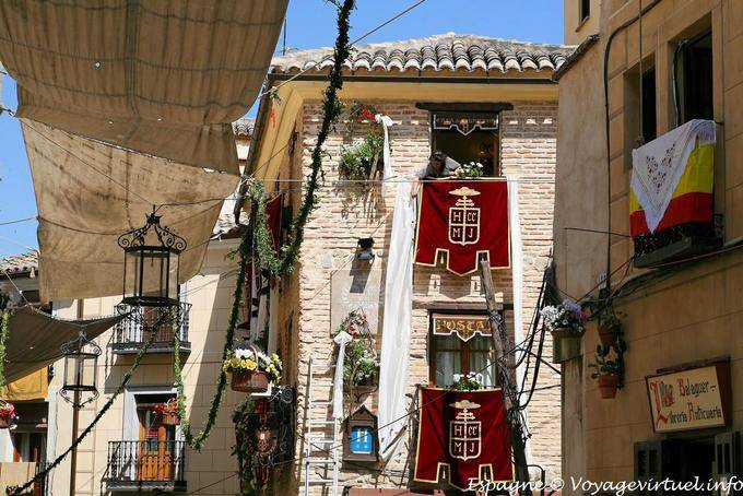 Toledo, religious festival preparation - Spain