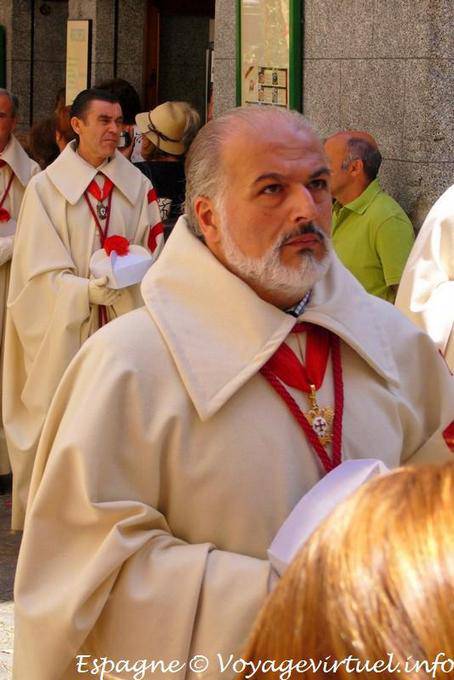 Brotherhood members procession in Toledo - Spain