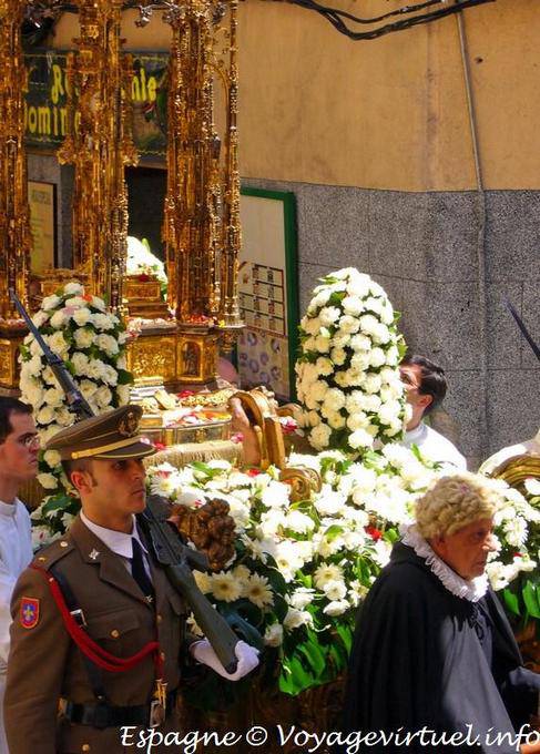 Custodia, goldsmith monstrance procession of Corpus Christi in Toledo - Spain