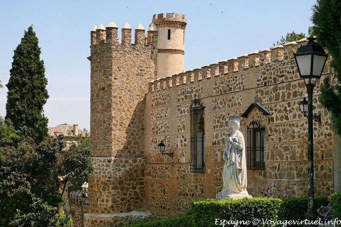 Wall and tower from the Calle del Cambrón, Juderia of Toledo - Spain