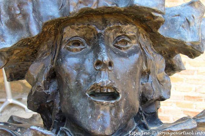 Bronze head, sculpture, Fundacion Real, Toledo - Spain