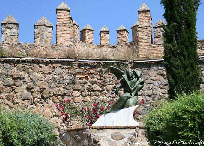 Toledo, sculpture outside the ramparts - Spain
