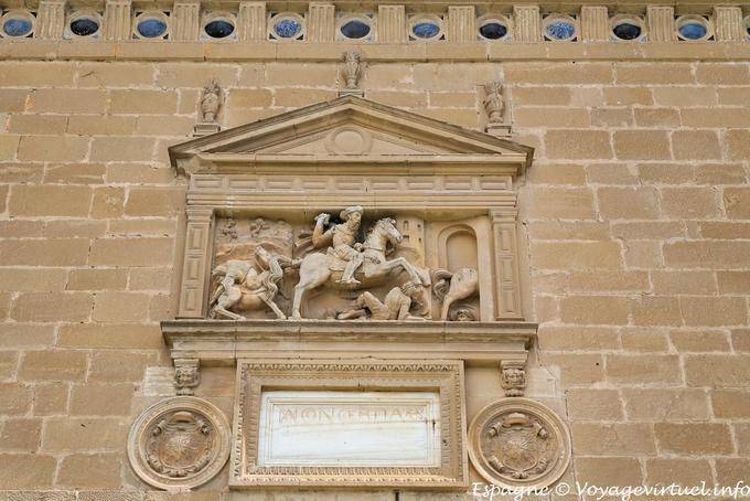 Úbeda, detail of the facade of the Hospital de Santiago - Spain