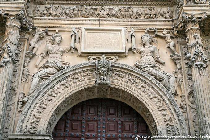 Úbeda, above the portal of the pediment, Sacra Capilla - Spain