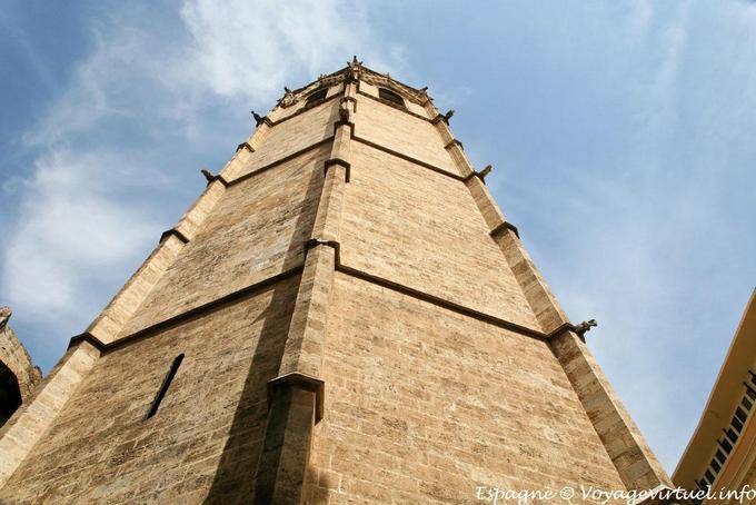 Valencia Cathedral perspective on the octagonal tower Miguelete - Spain