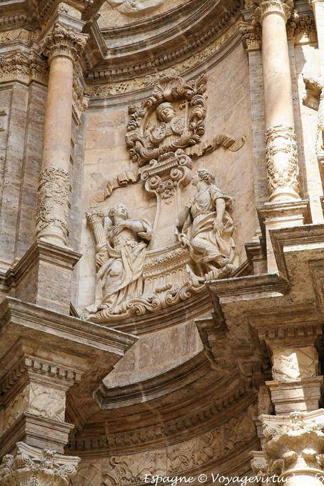 Valencia Cathedral, detail of the Puerta de Los Hierros - Spain