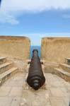 Cannon on the battlements, Castillo Santa Barbara, Alicante, Spain.