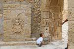 Child in fortifications, Castillo Santa Barbara, Alicante, Spain.