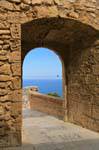 Walls and sea views, Castillo Santa Barbara, Alicante, Spain.