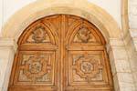 Large door with coats of arms, Palacio Real, Aranjuez, Spain.