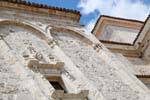 Chinchon, retail facade of a church, Spain.