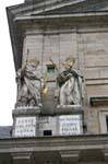 Escorial, detail of the facade of the Basilica, Spain.