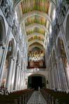 Madrid cathedral overlooking the nave (S. Maria de la Almudena), Spain.