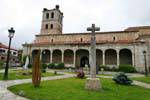 Manzanares el Real church garden, Spain.