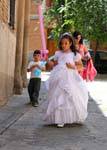 Toledo girl in the white dress, Spain.