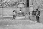 Toledo, up in black and white, Spain.