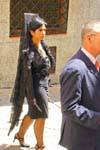 The beautiful woman in a black mantilla, Toledo, Spain.