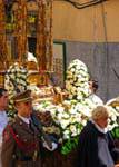 Custodia, goldsmith monstrance procession of Corpus Christi in Toledo, Spain.