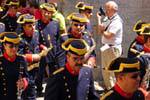 Procession of musicians procession in Toledo, Spain.