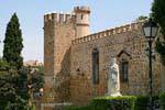 Wall and tower from the Calle del Cambrón, Juderia of Toledo, Spain.
