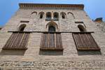 A facade of El Transito Synagogue, Toledo, Spain.