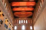 Ceiling and inside the prayer hall, El Tránsito Synagogue, Toledo, Spain.