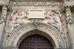 Úbeda, above the portal of the pediment, Sacra Capilla, Spain.