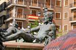 Valencia, sculpture in the Plaza de la Virgen, Spain.