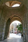Valencia Torres de Serranos, Plaza Fueros, Spain.