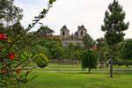 Valencia, view from the Jardin del Rio Turia, Spain.