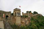 Perspective on the north side of the fort, Xativa, Spain.